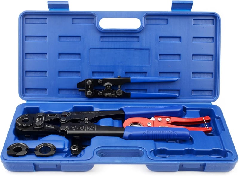 IWISS iCrimp F1807 Copper Ring Crimping Tool Kit for 3/8,1/2,3/4,1-inch- Free Removal Tool& Pex Pipe Cutter&Gauge- For All US F1807 Standards - Image 1